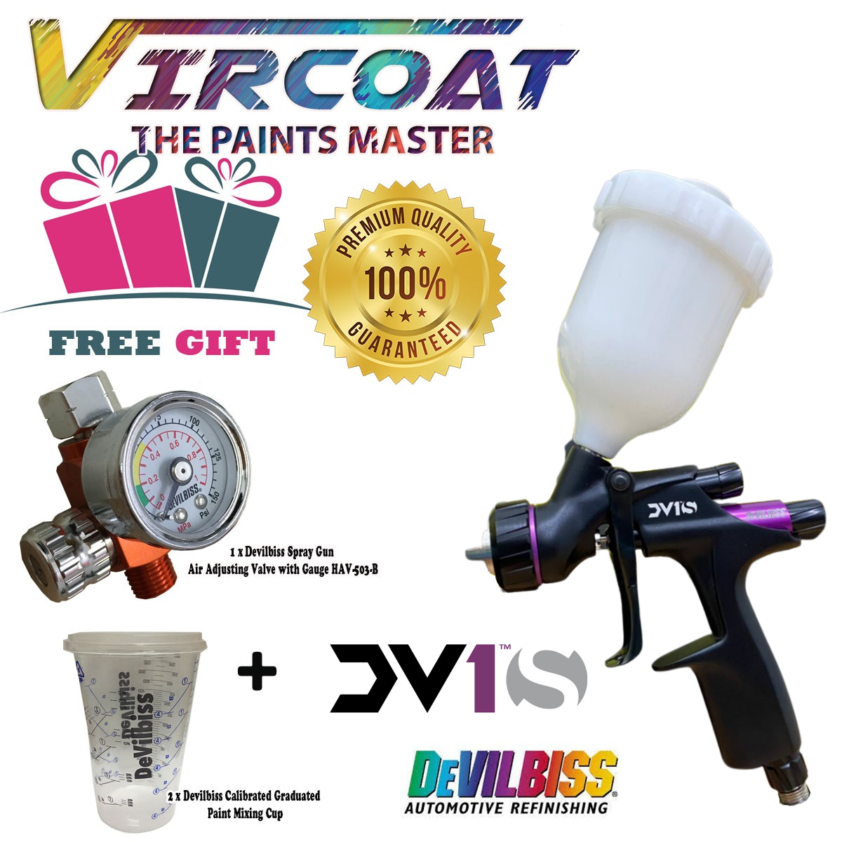 Devilbiss, DV1S, Smart/ Sport repair spray gun, mini spray gun, mini gravity spray gun